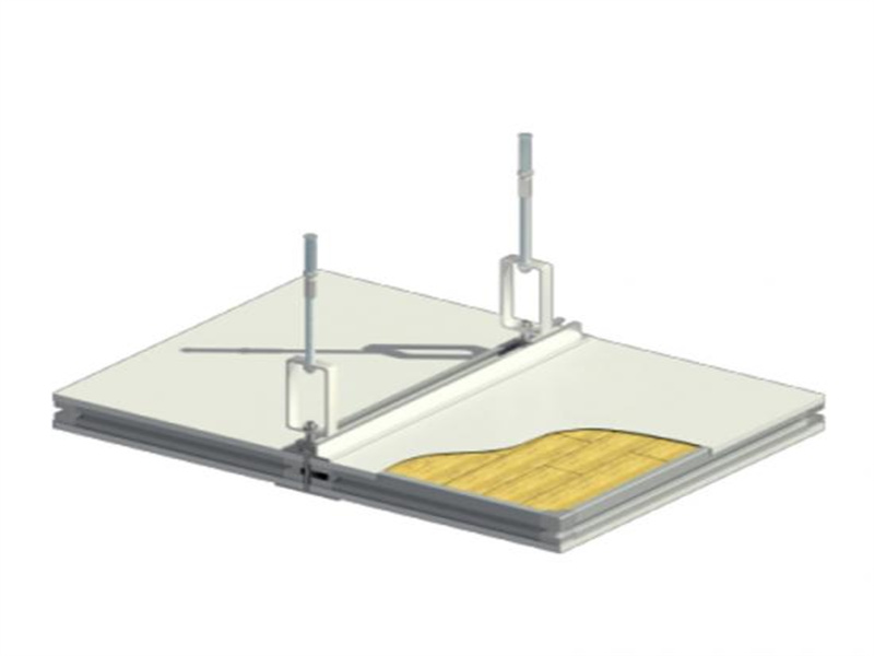 クリーンルーム用サンドイッチパネルシステムを備えたi-gridスチール天井