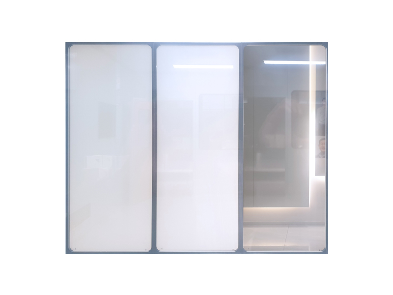 プライバシー保護機能を備えたスマート切替可能な調光ガラスのクリーンルームの窓